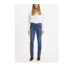Levi's- 70's High- Waisted Slim Straight Women's Vintage Style Jean- Medium Wash